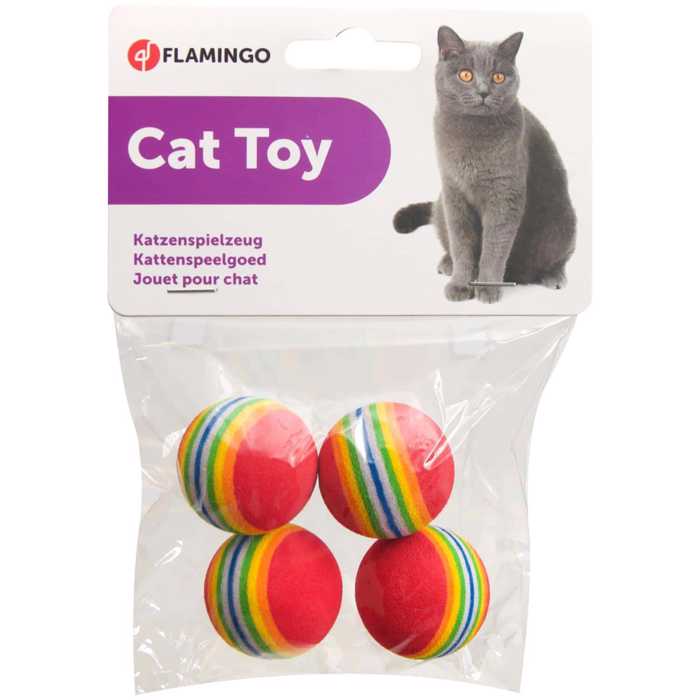 FLAMINGO RAINBOW SOFTBALLS 4PCS